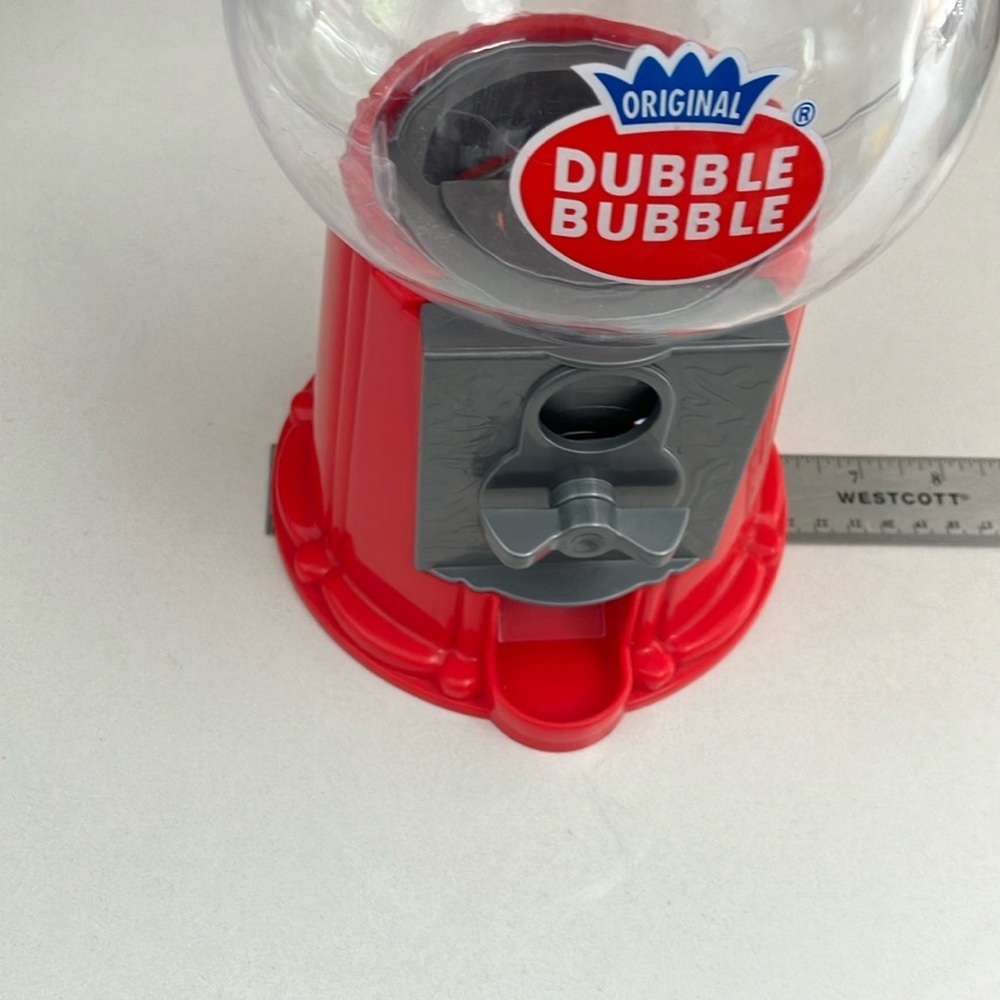 Dubble Bubble Red Gumball Dispenser Machine Toy plastic vintage style - Picture 9 of 12
